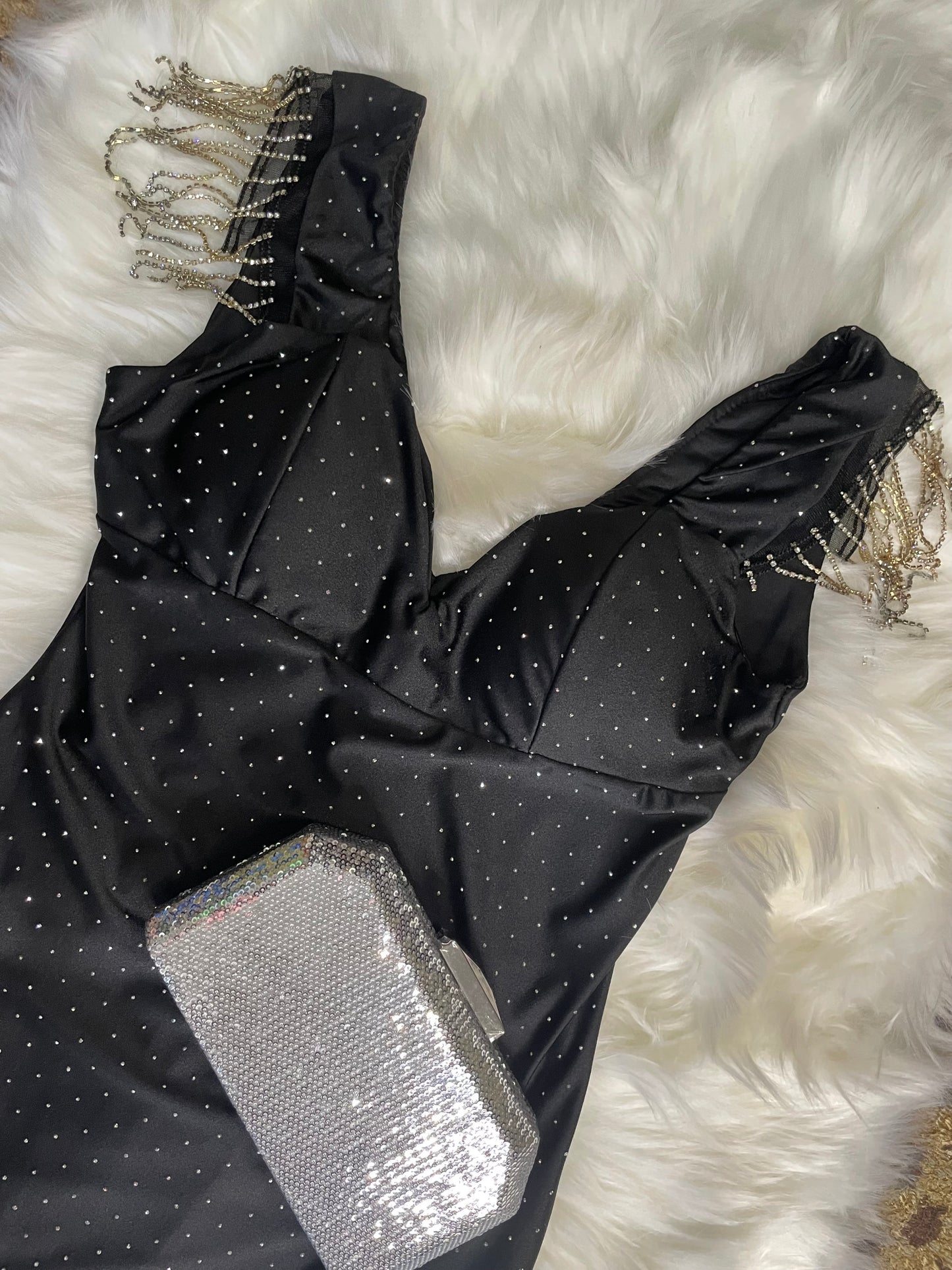Vestido com brilhantes