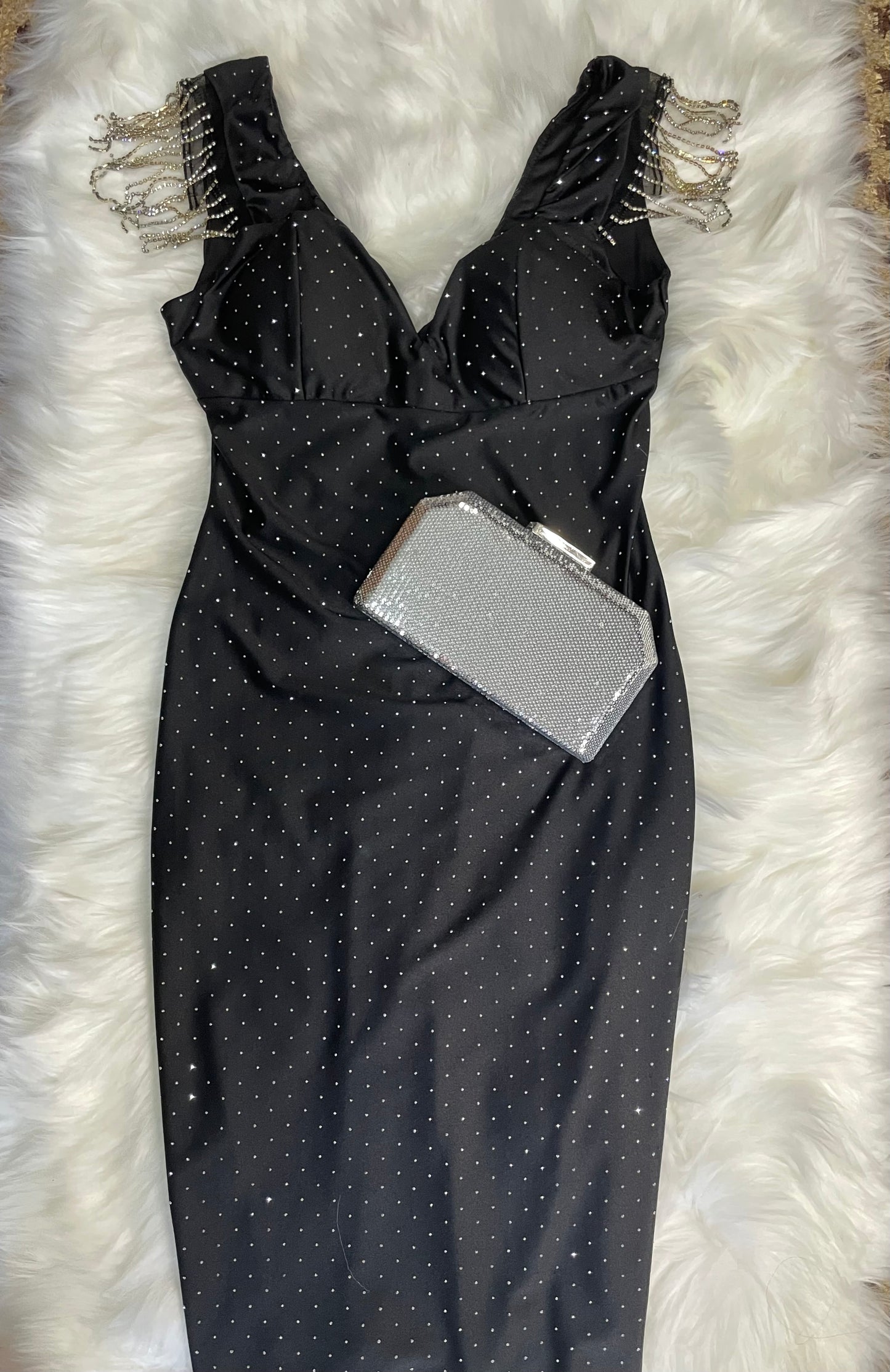 Vestido com brilhantes