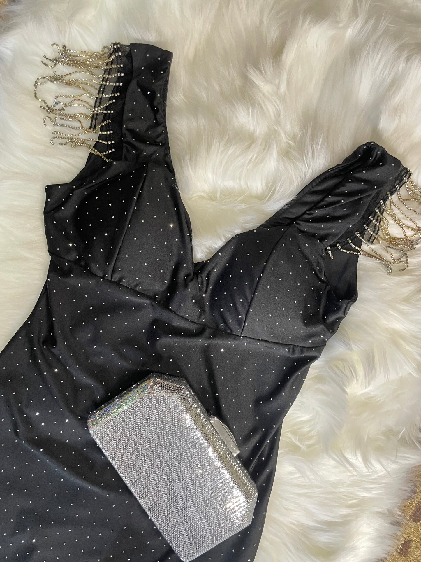 Vestido com brilhantes